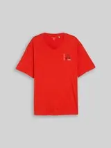 TOM TAILOR Herren Plus Size - T-Shirt mit Print, rot, Uni – Bild 1