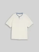TOM TAILOR Herren Plus Size - Poloshirt mit Stehkragen, braun, Uni – Bild 1