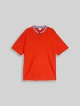 TOM TAILOR Herren Plus Size - Poloshirt mit Stehkragen, rot, Uni – Bild 1