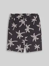 TOM TAILOR Jungen Shorts mit Muster, grau, Palmenprint – Bild 1