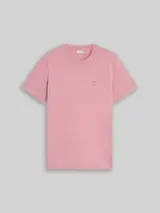 TOM TAILOR Herren T-Shirt mit Logo-Print, rosa, Uni – Bild 1
