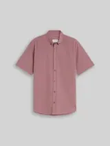 TOM TAILOR Herren Regular Fit Kurzarmhemd mit Karomuster, rosa, Kariert – Bild 1