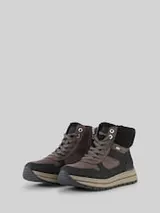 TOM TAILOR Damen Wasserfeste Stiefeletten mit Plateau-Sohle, schwarz, Uni – Bild 1