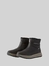 TOM TAILOR Damen Wasserfeste Stiefeletten mit Fütterung, schwarz, Uni – Bild 1