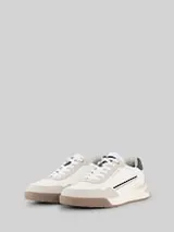 TOM TAILOR Herren Sneaker aus Lederimitat, weiß, Uni – Bild 1