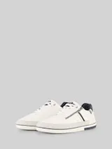 TOM TAILOR Herren Sneaker aus strukturiertem Lederimitat, weiß, Uni – Bild 1