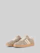 TOM TAILOR Damen Sneaker mit Animal-Print, beige, Animalprint – Bild 1