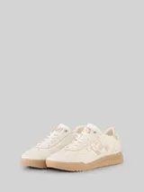 TOM TAILOR Damen Sneaker mit Flecht-Details, beige, Animalprint – Bild 1
