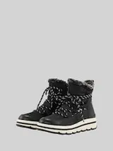 TOM TAILOR Damen Gefütterte Stiefel mit Plateau, schwarz, Uni – Bild 1