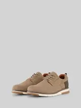 TOM TAILOR Herren Schnürschuhe im Knitted-Look, braun, Uni – Bild 1