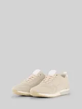 TOM TAILOR Damen Sneaker mit Mesh-Einsatz, beige, Uni – Bild 1