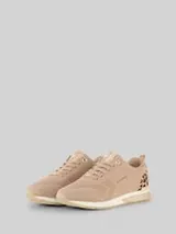 TOM TAILOR Damen Sneaker mit Mesh-Einsatz, braun, Uni – Bild 1