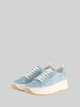 TOM TAILOR Damen Sneaker mit Plateau, blau, Uni – Bild 1