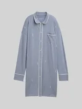 TOM TAILOR Damen Gestreiftes Nachthemd, blau, Gestreift – Bild 1