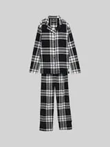 TOM TAILOR Damen Pyjama-Set mit Karomuster, grau, Kariert – Bild 1