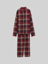 TOM TAILOR Damen Pyjama-Set mit Karomuster, rot, Kariert – Bild 1