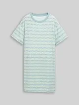 TOM TAILOR Damen Nachthemd mit Muster, blau, Gemustert – Bild 1
