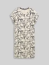 TOM TAILOR Damen Nachthemd mit Muster, beige, Gemustert – Bild 1