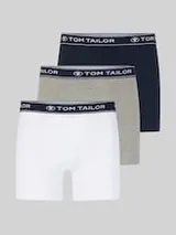 TOM TAILOR Herren Mittellange Boxershorts im 3er-Pack, grau, Uni – Bild 1