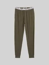 TOM TAILOR Herren Pyjama-Hose in Melange-Optik, grün, Meliert – Bild 1