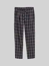 TOM TAILOR Herren Pyjama-Hose mit Karomuster, braun, Kariert – Bild 1