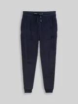 TOM TAILOR Herren Pyjama-Hose mit Struktur, blau, Uni – Bild 1