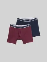 TOM TAILOR Herren Kurze Boxershorts im 2er-Pack, rot, Gestreift – Bild 1