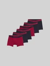 TOM TAILOR Herren Kurze Boxershorts im 6er-Pack, rot, Uni – Bild 1