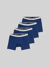 TOM TAILOR Herren Mittellange Boxershorts im 4er-Pack, blau, Uni – Bild 1