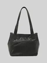 TOM TAILOR Damen TTMIRENDA L Shopper mit Logo-Prägung, schwarz, Uni – Bild 1