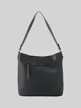 TOM TAILOR Damen TTLAREA M Schultertasche aus Lederimitat, schwarz, Uni – Bild 1