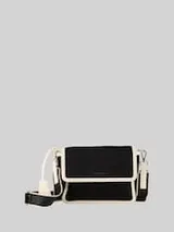 TOM TAILOR Damen TTSUZI M Schultertasche mit kontrastierenden Kantendetails, schwarz, Uni – Bild 1