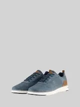 TOM TAILOR Herren Sneaker aus strukturiertem Lederimitat, blau, Uni – Bild 1