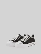 TOM TAILOR Damen Sneaker mit Plateau, schwarz, Uni – Bild 1