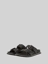 TOM TAILOR Damen Flache Sandalen mit Verschluss-Schnallen, schwarz, Uni