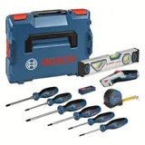 Bosch Handwerkzeug-Set 19tlg Universalmesser Maßband Wasserwaage Schraubendreher – Bild 1