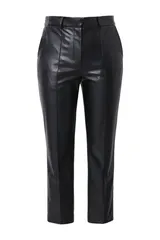 Studio Untold Damen große Größen Fakeleder Hose Mom Shape – Bild 7