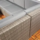 XXL Rattanmöbel Gartenset Polyrattan Lounge Gartenmöbel Sitzgruppe Schwarz Braun – Bild 5