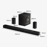 ULTIMEA 5.1.2CH Dolby Atmos Soundbar mit Kabellos 6.5" Subwoofer Bluetooth® 5.4 – Bild 13