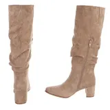 Damen Stiefel mit Reißverschluss Ital-Design 7325 in Hellbraun – Bild 5