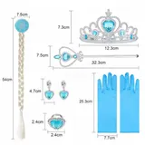 Karneval Kinder Eiskönigin Prinzessin Elsa Cosplay Kleid Party Mädchen Kostüme – Bild 2