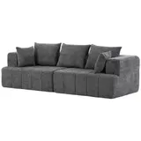 HOMCOM Sofa 3 Sitzer 194 cm Boneless Sofa mit Chenille-Optik, 58 cm Tiefe Sitze – Bild 3