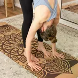 BACKLAxx®  Yogamatte Kork Naturkautschuk - Yoga Matte rutschfest Fitness Pilates – Bild 8