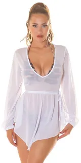Koucla Party Kleid Cover-Up Damen Minikleid Strand Sommer Milax-Fashion – Bild 4