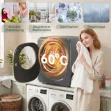 HOMCOM Mini Wäschetrockner mit 5 Programm 800 W 4 kg bis zu 60℃ Grau – Bild 8