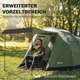 Campingzelt für 3-4 Personen wasserdicht Familienzelt mit Schlafkabine Vorraum – Bild 7