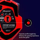Gaming Maus Optische 8 Tasten 2500DPI MSDS 7 Farbe Gamer Mouse USB PC Computer – Bild 7