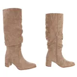 Damen Stiefel mit Reißverschluss Ital-Design 7325 in Hellbraun – Bild 4