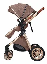 Kinderwagen Casiloo® 3in1 Kombi Buggy Reisebuggy +Auto-Babyschale Faltbar Khaki* – Bild 8
