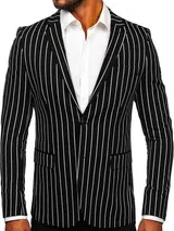 Sakko Herrensakko Sweatjacke Anzug Klassische Motiv Casual Herren BOLF Gestreift – Bild 1